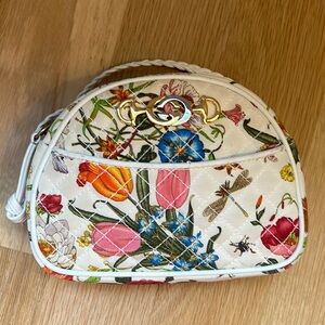 Gucci Canvas Flora Floral Trapuntata Mini Zumi Dome Shoulder Bag